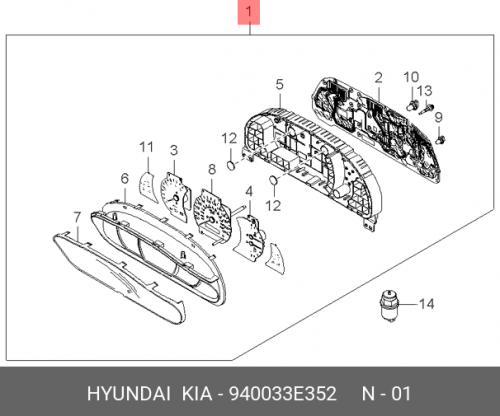 94003-3E352 HYUNDAI KIA Счетчик-комбинир.