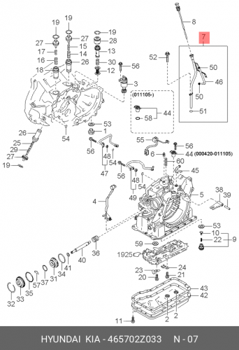 46570-2Z033 HYUNDAI KIA Breather-fr tube assy