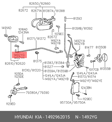 14929-62015 HYUNDAI KIA Фиксатор