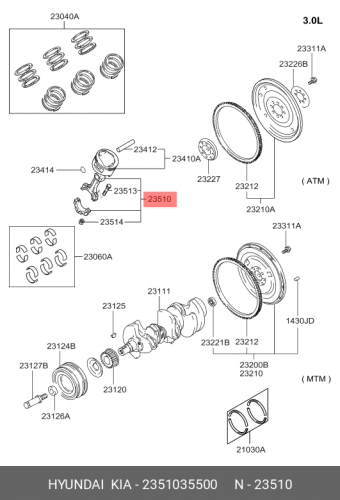 23510-35500 HYUNDAI KIA Шатун в сборе