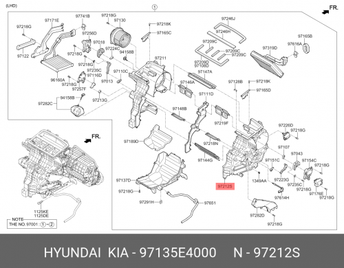 97135-E4000 HYUNDAI KIA Корпус обогревателя