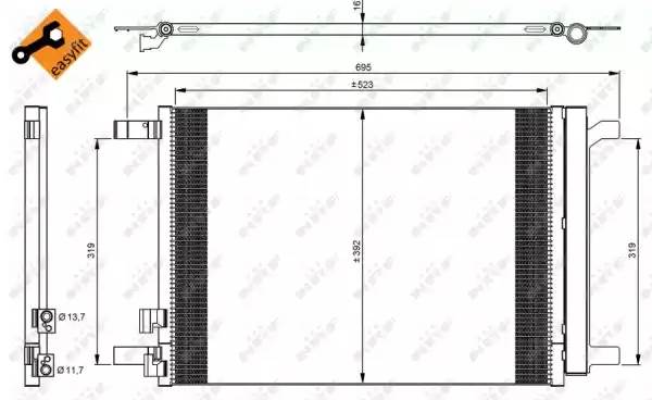 35968 NRF радиатор кондиционера!\ Audi A3, Skoda Octavia 12>