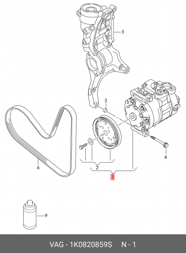 EACVW002 NTY ДАТЧИК ДАВЛЕНИЯ КОНДИЦИОНЕРА AUDI A1 2010-,A3 2003-,Q3 2011-,SKODA OCTAVIA II 2004-,OCTAVIA