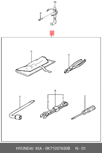 0K710-37650-B HYUNDAI KIA Tool assy