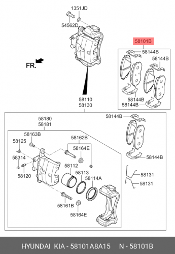 GBP130202 G.U.D Колодки тормозные дисковые перед