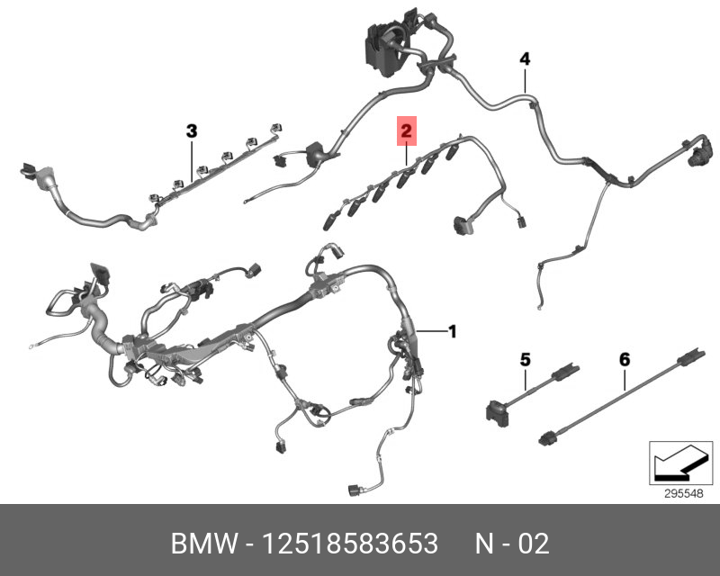 12518583653 BMW Жгут проводов двигат.-предпуск.подогрев