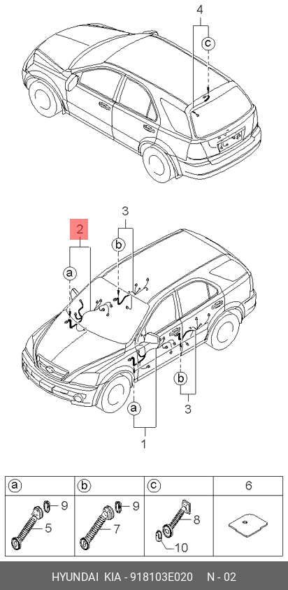 91810-3E020 HYUNDAI KIA Электропроводка