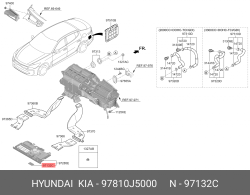 97810-J5000 HYUNDAI KIA Рассеиватель