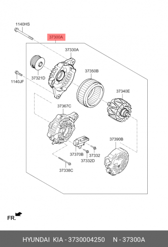 37300-04250 HYUNDAI KIA Генератор в сборе
