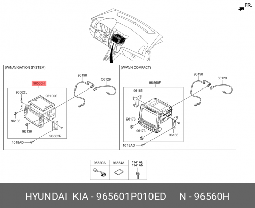 96560-1P010-ED HYUNDAI KIA Головное устройство в сборе-навигация