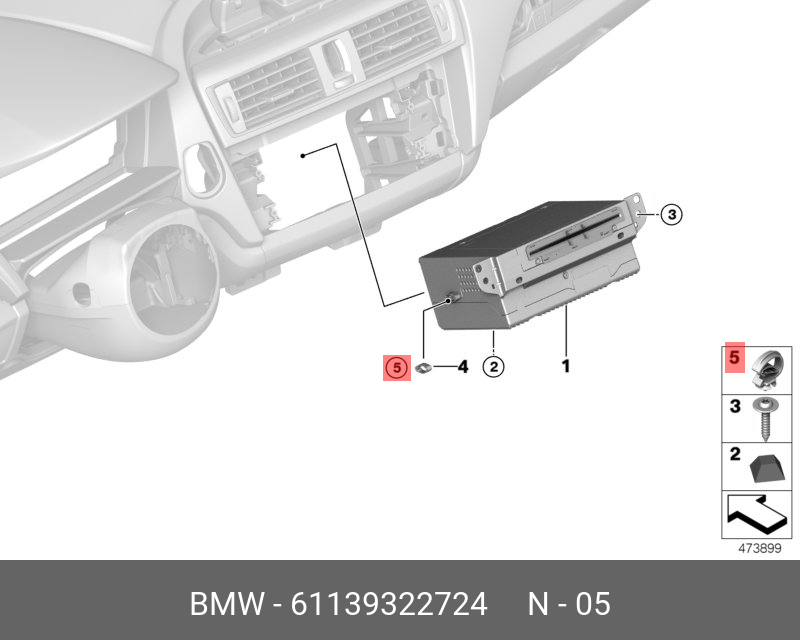 61139322724 BMW Зажим