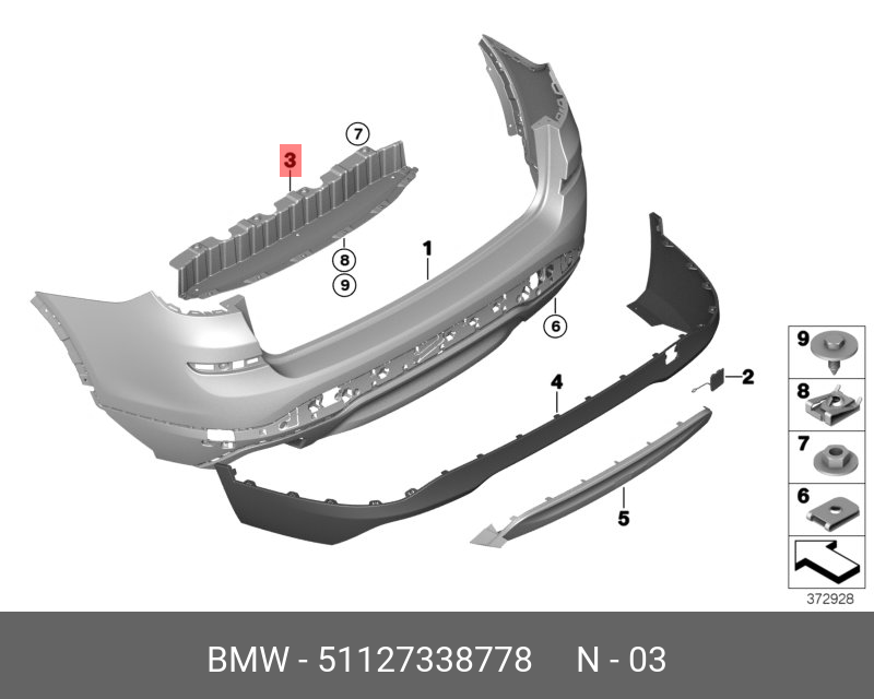 51127338778 BMW Кожух Ср Нж