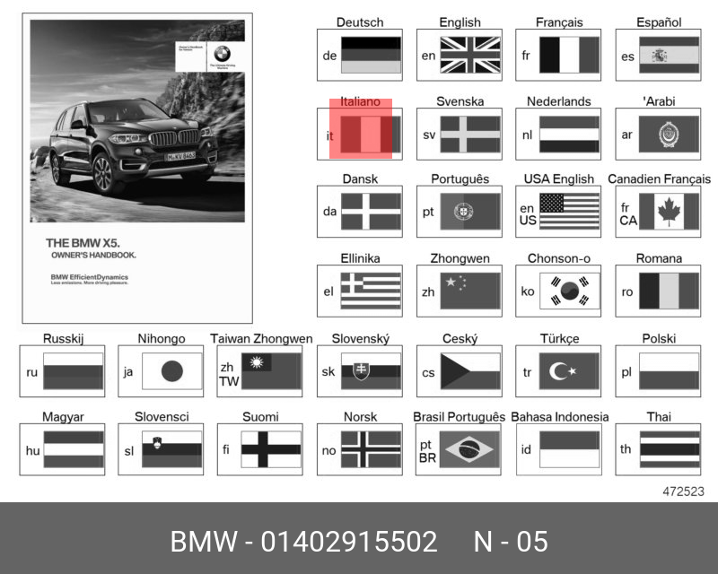 01402915502 BMW Руководство по эксплуатации F15