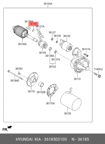36185-03100 HYUNDAI KIA Пластина
