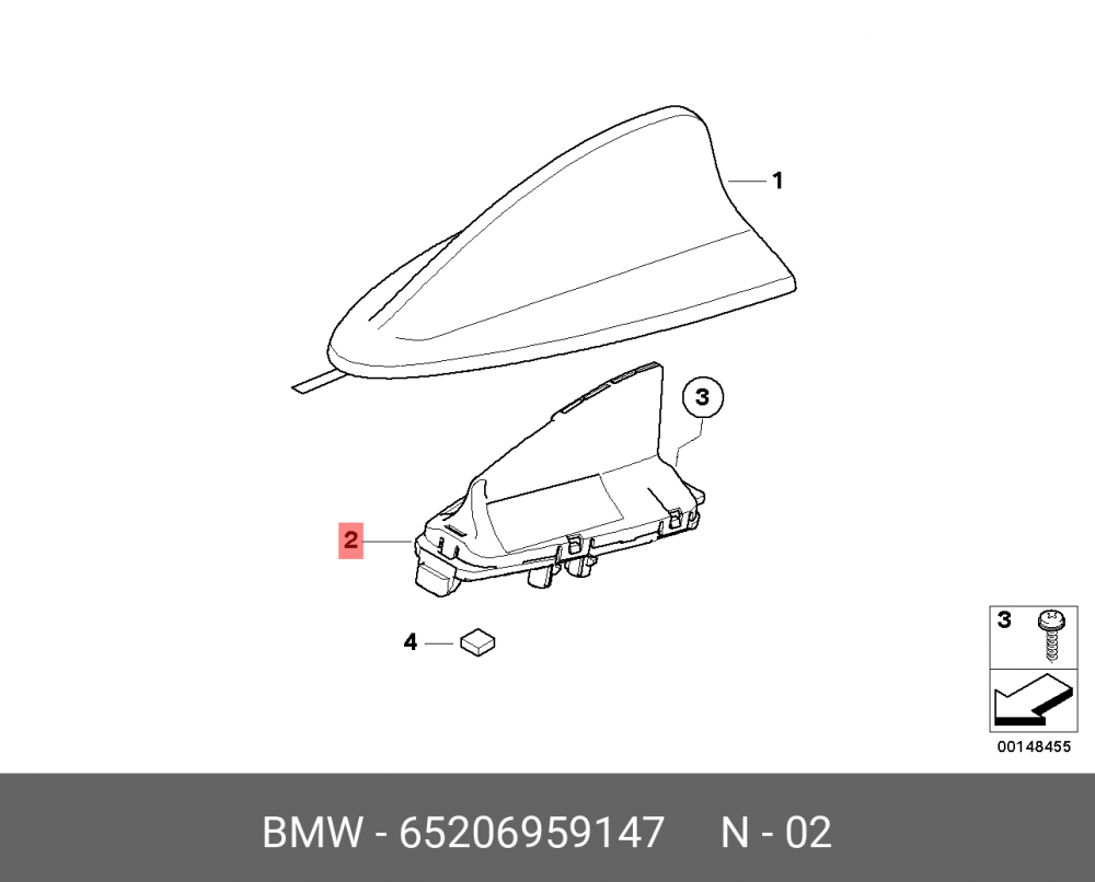 65206959147 BMW Антенна на крыше