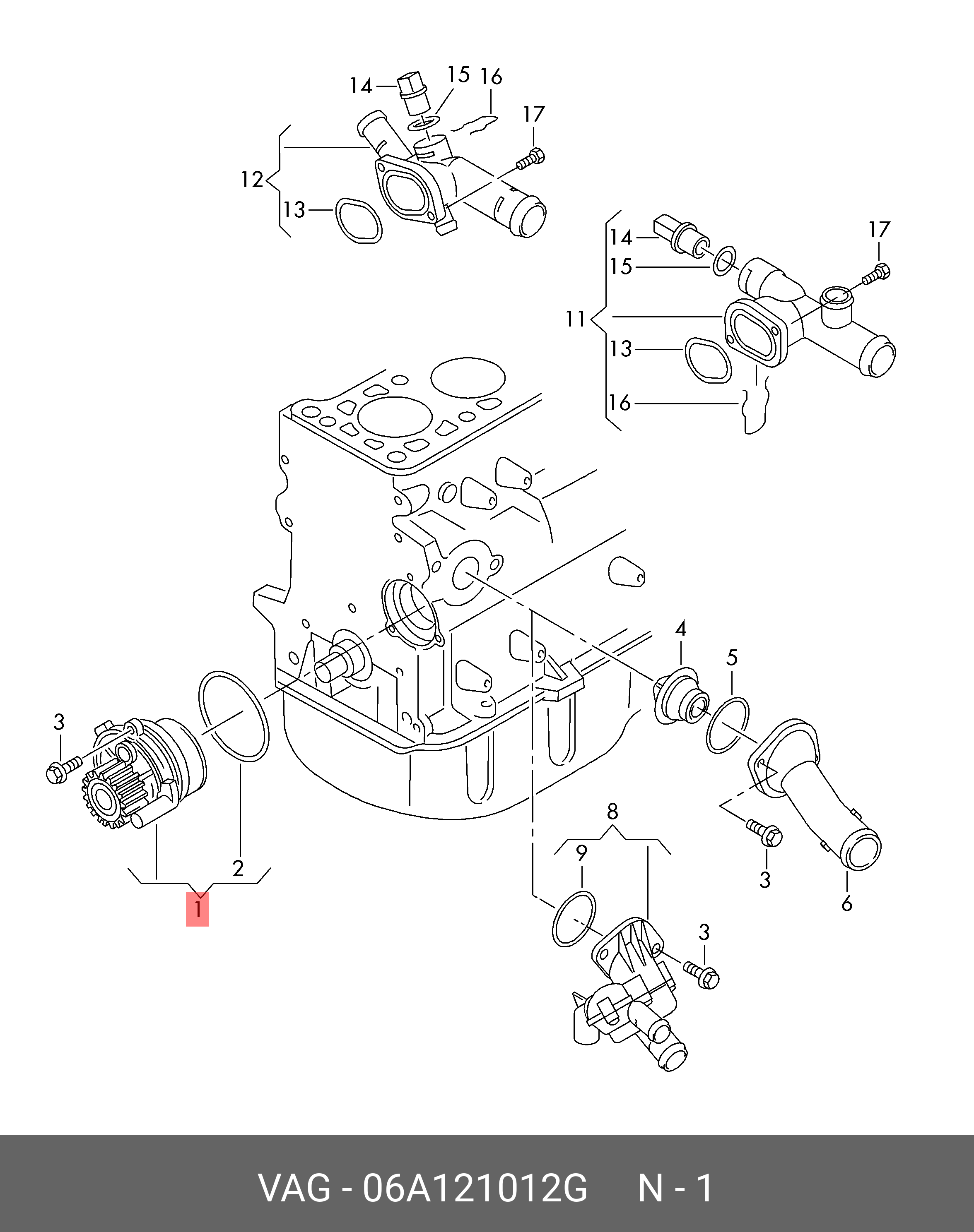 PQ0931 JAPANPARTS Насос водяной