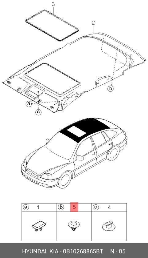 0B102-68865-BT HYUNDAI KIA Крепление int|bt