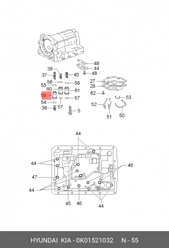 0K015-21032 HYUNDAI KIA О-кольцо