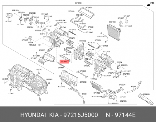 97216-J5000 HYUNDAI KIA Дверь в сборе-температура