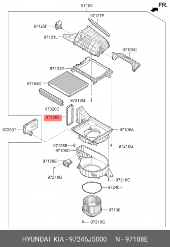 97246-J5000 HYUNDAI KIA Прокладка