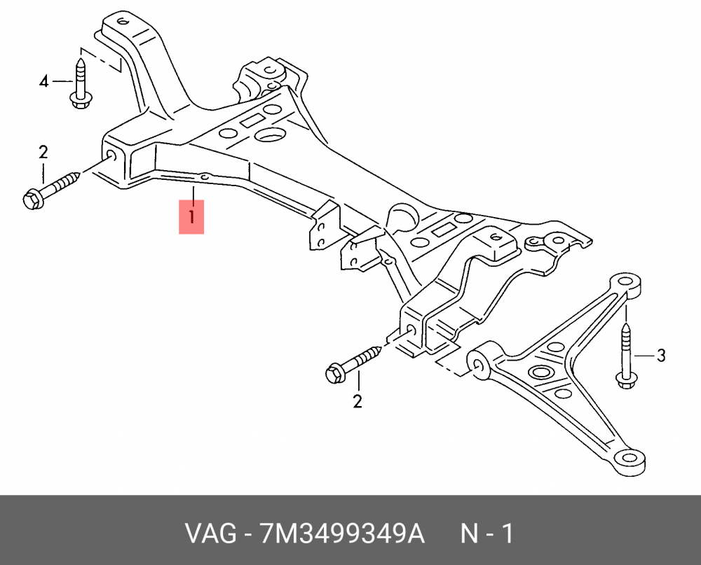 7M3499349A VAG Промежуточная пластина