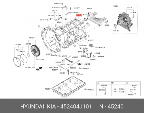 45240-4J101 HYUNDAI KIA Корпус кпп