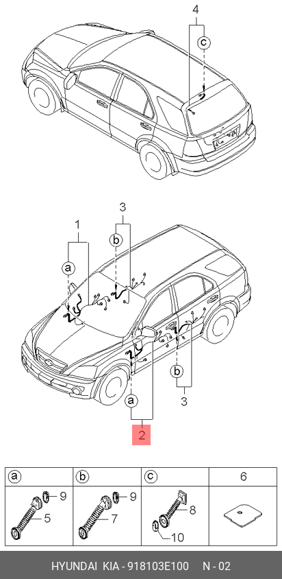 91810-3E100 HYUNDAI KIA Электропроводка