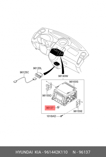 96144-2K110 HYUNDAI KIA Головка