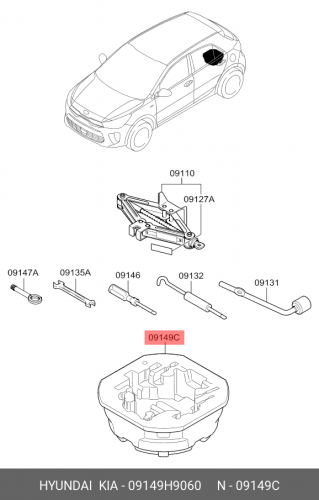 09149-H9060 HYUNDAI KIA Кожух-инстр.