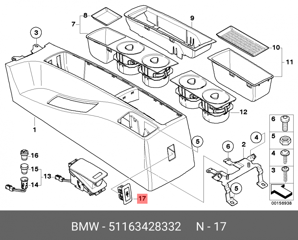 51163428332 BMW Накладка