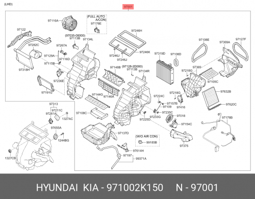97100-2K150 HYUNDAI KIA Радиатор