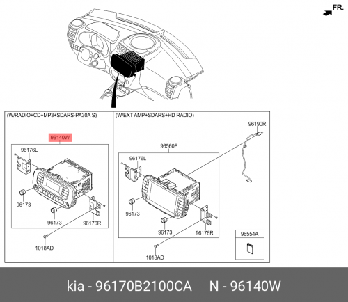 96170-B2100-CA HYUNDAI KIA Аудио в сборе