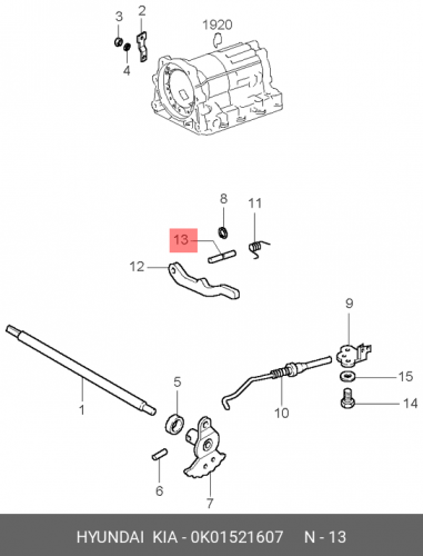 0K015-21607 HYUNDAI KIA Палец