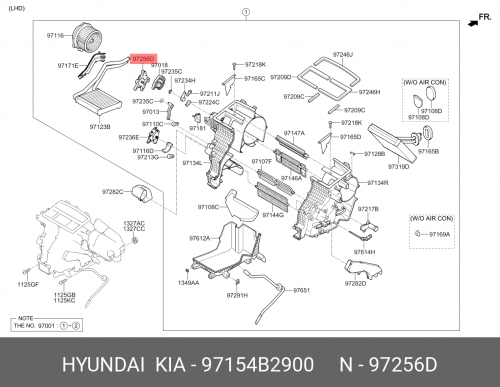 97154-B2900 HYUNDAI KIA Привод-упр.