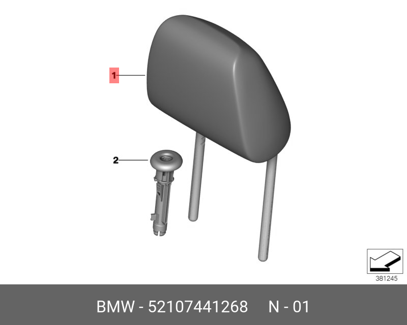 52107441268 BMW Подголовник искусственная кожа