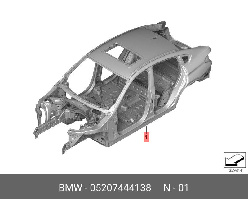 05207444138 BMW Каркас кузова без идент.номера