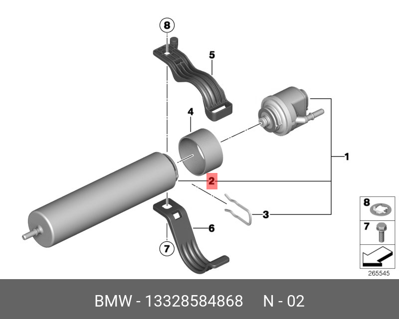 13328584868 BMW Сменный элемент топливного фильтра