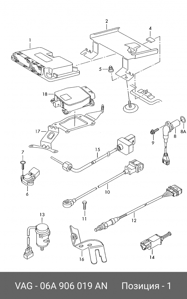 06A906019AN VAG Блок управления двигателя