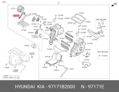 97171-B2000 HYUNDAI KIA Крышка-радиатор обогревателя