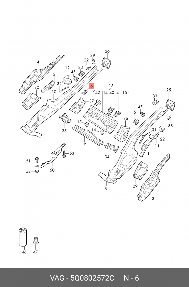 5Q0802572C VAG Упорный уголок