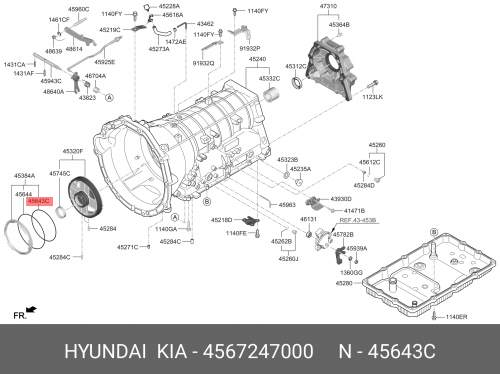 45672-47000 HYUNDAI KIA Кольцевое уплотнение
