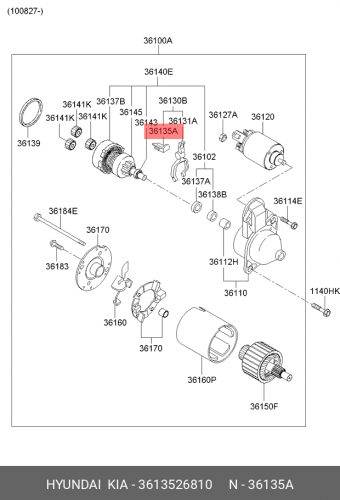 36135-26810 HYUNDAI KIA Lever-packing