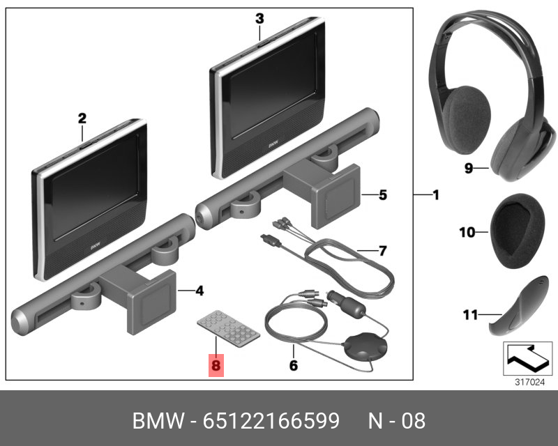 65122166599 BMW Дистанционное управление