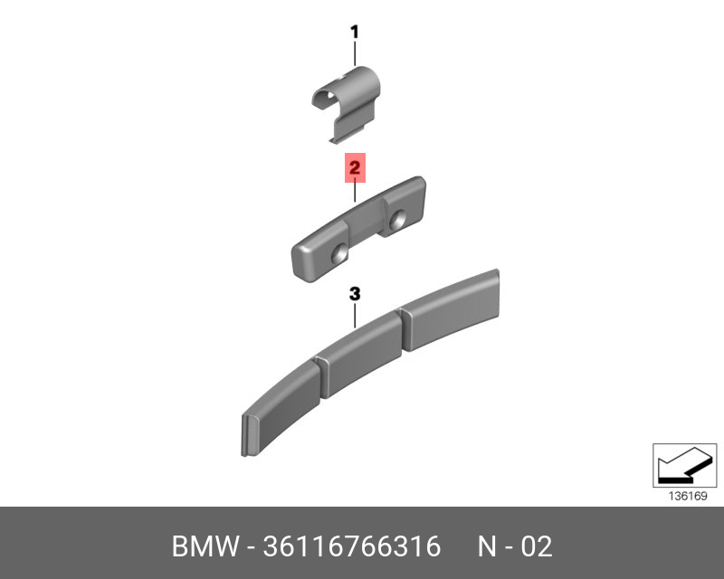 36116766316 BMW Цинковый противовес