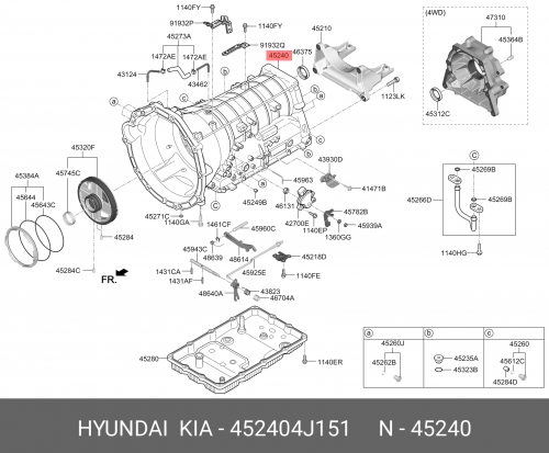 45240-4J151 HYUNDAI KIA Корпус кпп