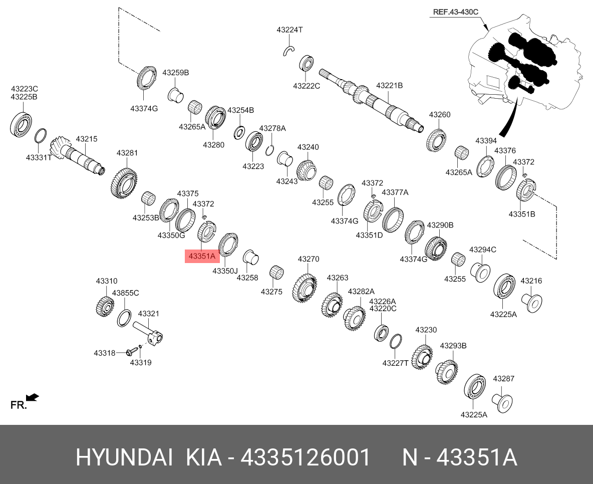 43351-26001 HYUNDAI KIA Ступица