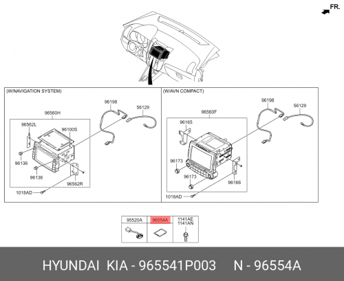 96554-1P003 HYUNDAI KIA External memory-map navigation