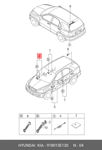 91801-3E130 HYUNDAI KIA Проводка двери, пер