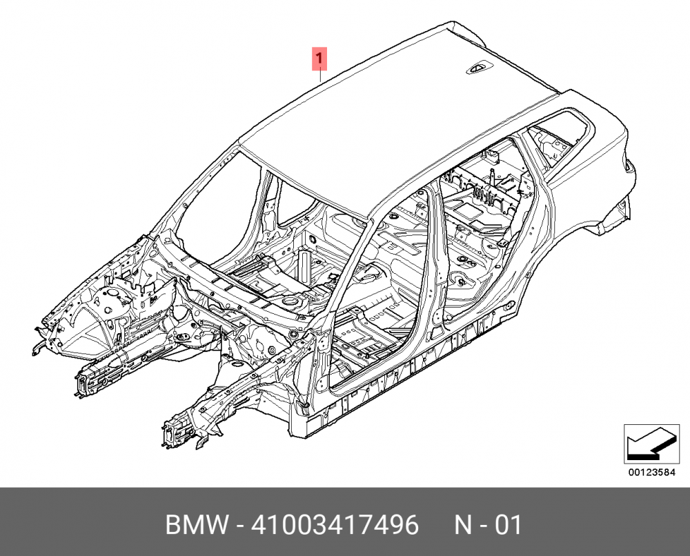 41003417496 BMW Каркас кузова