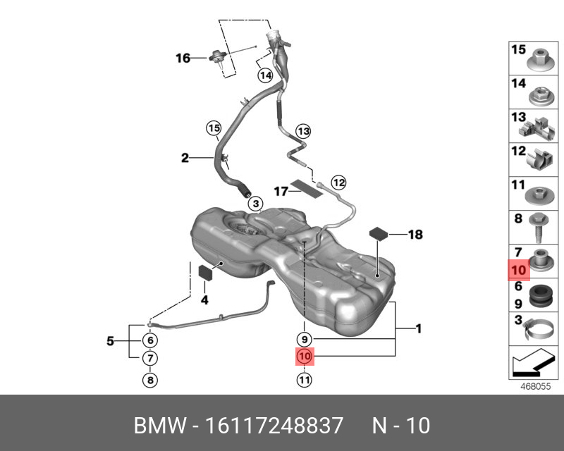 16117248837 BMW Дистанционная втулка